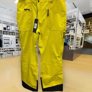 NWT SWIMS CLOUDVEIL Koven Pant Cyber Yellow Polyester, Men Snowpants MSRP $398